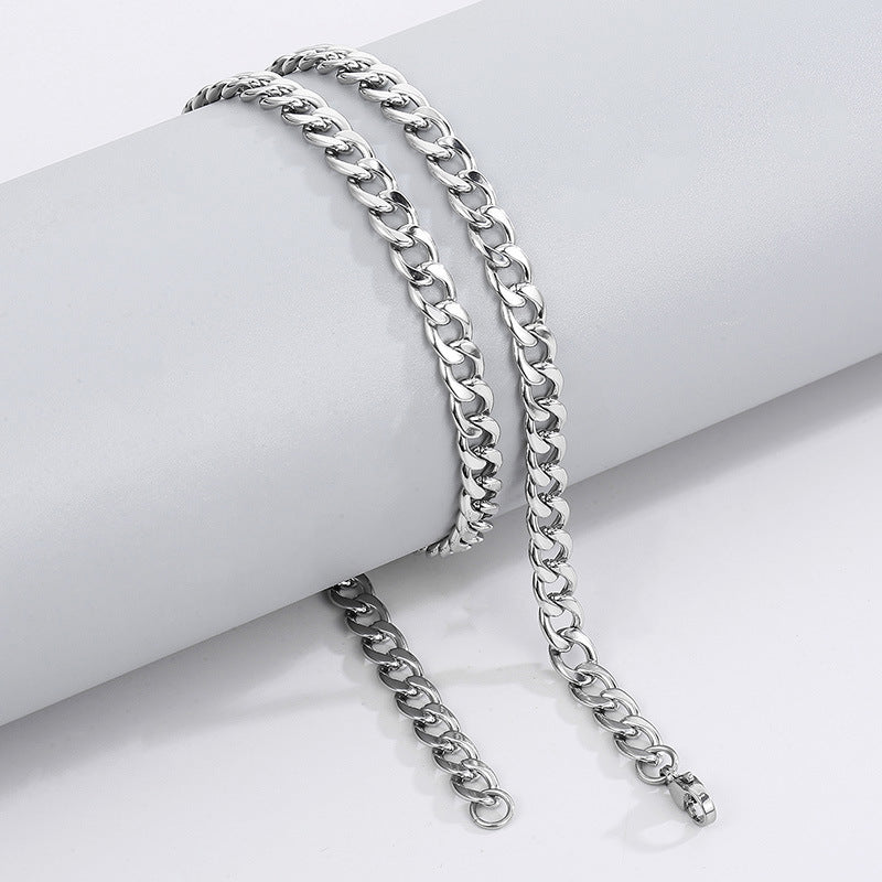 Minimalistische Edelstahl-Kubakette - Schlichte HipHop Halskette für Männer & Frauen - Robustes Cuban Link Chain Design