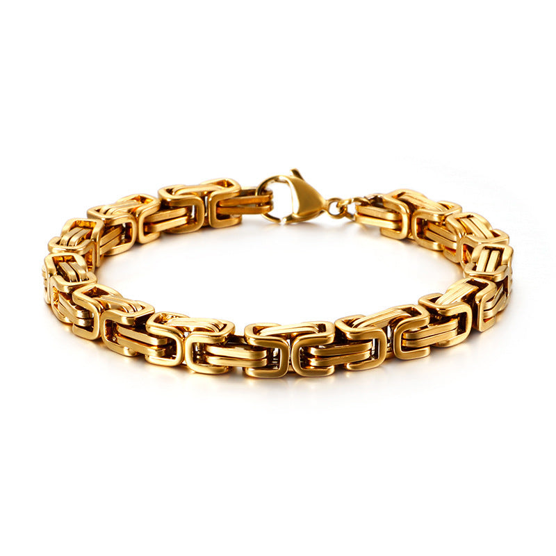 Titan-Optik Bügelkette Armband für Damen & Herren – Mehrere Größen
