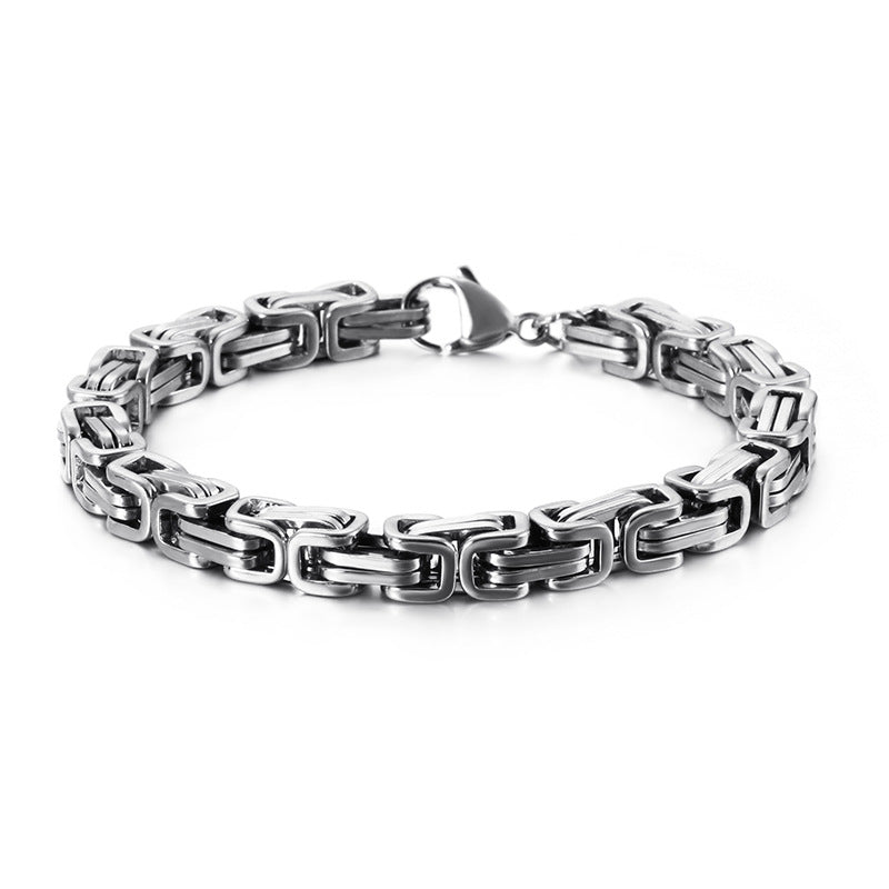 Titan-Optik Bügelkette Armband für Damen & Herren – Mehrere Größen