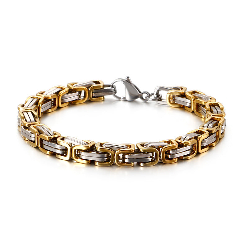 Titan-Optik Bügelkette Armband für Damen & Herren – Mehrere Größen