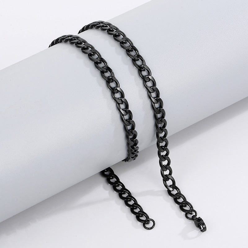 Minimalistische Edelstahl-Kubakette - Schlichte HipHop Halskette für Männer & Frauen - Robustes Cuban Link Chain Design