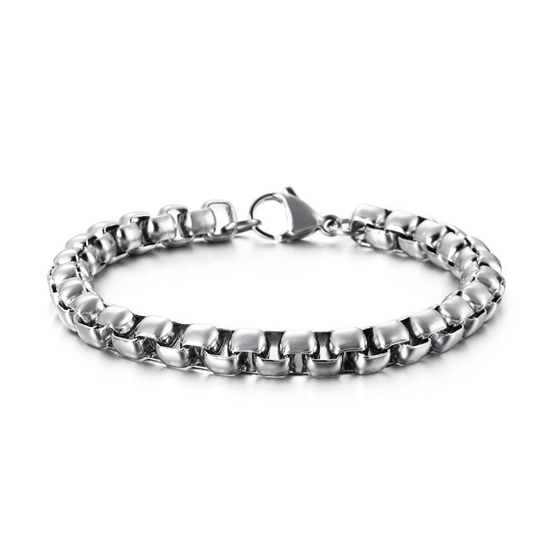 Minimalistisches Herren-Armband aus Edelstahl – Geometrische Eckperlen für Business & Alltag
