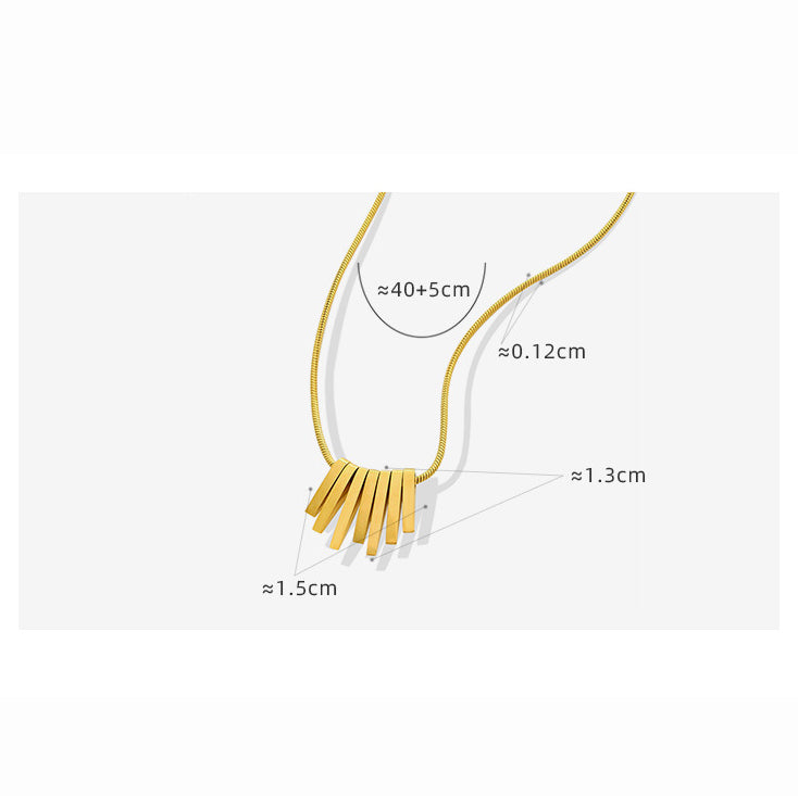 Modern geometry necklace – minimalist cube design in gold or silver