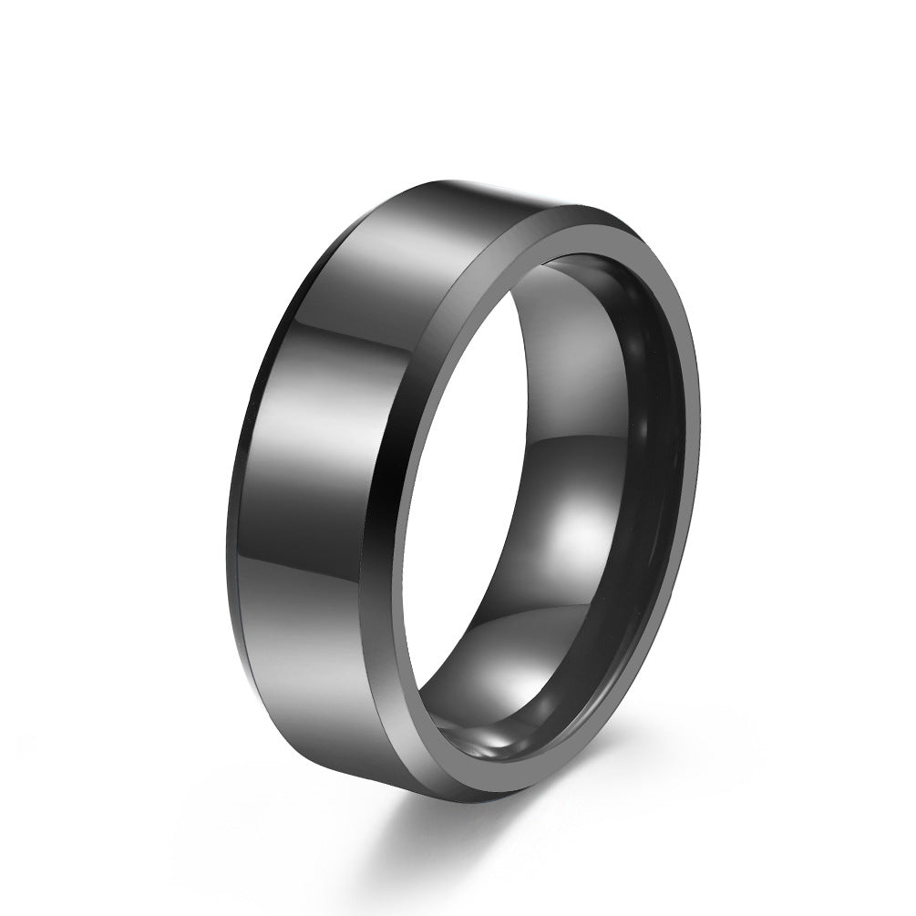 Wolframcarbid-Ring mit doppeltem Schrägschnitt – Hochglanz & Zeitlos