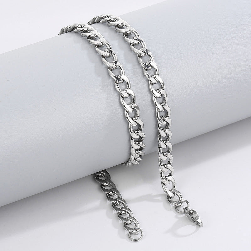 Minimalistische Edelstahl-Kubakette - Schlichte HipHop Halskette für Männer & Frauen - Robustes Cuban Link Chain Design