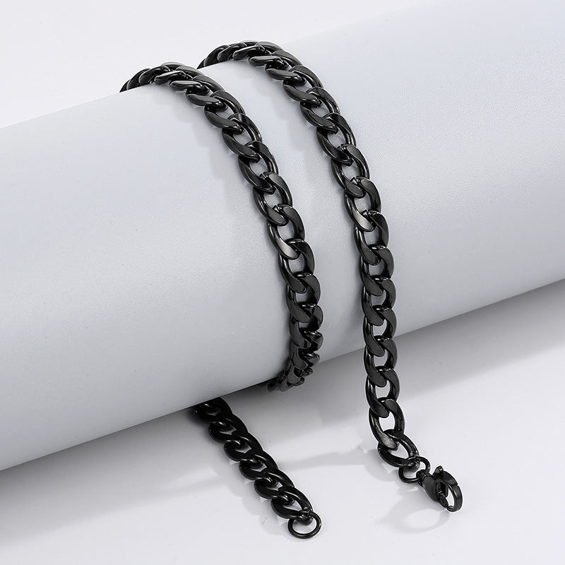 Minimalistische Edelstahl-Kubakette - Schlichte HipHop Halskette für Männer & Frauen - Robustes Cuban Link Chain Design