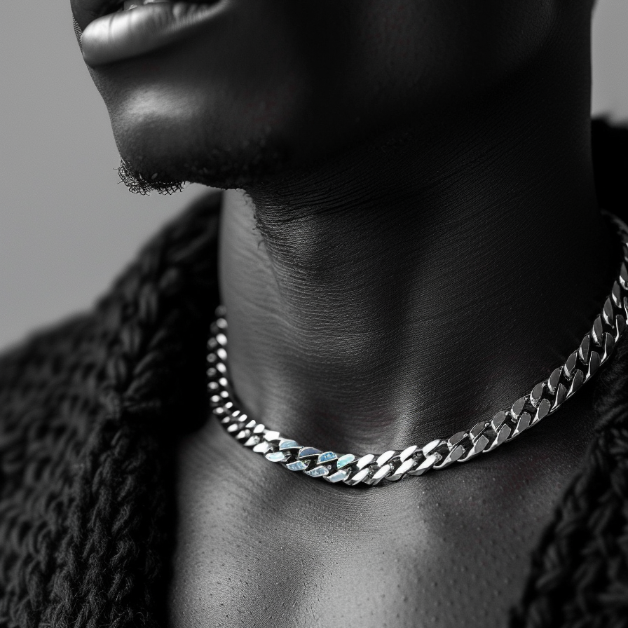 Minimalistische Edelstahl-Kubakette - Schlichte HipHop Halskette für Männer & Frauen - Robustes Cuban Link Chain Design