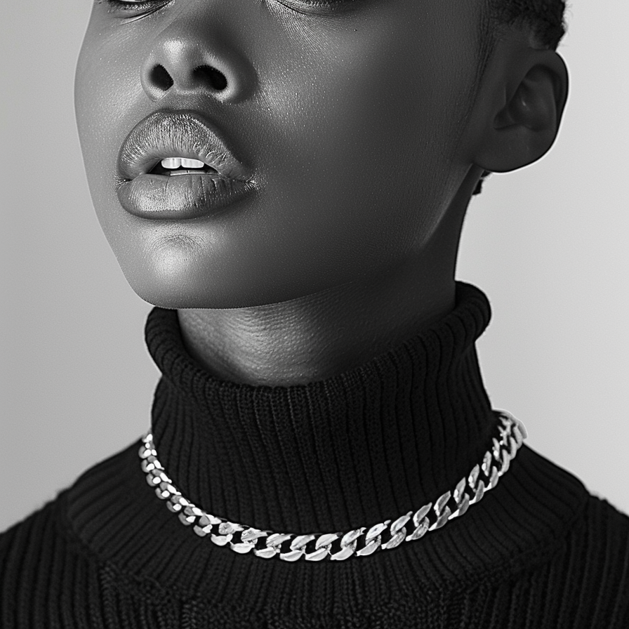 Minimalistische Edelstahl-Kubakette - Schlichte HipHop Halskette für Männer & Frauen - Robustes Cuban Link Chain Design