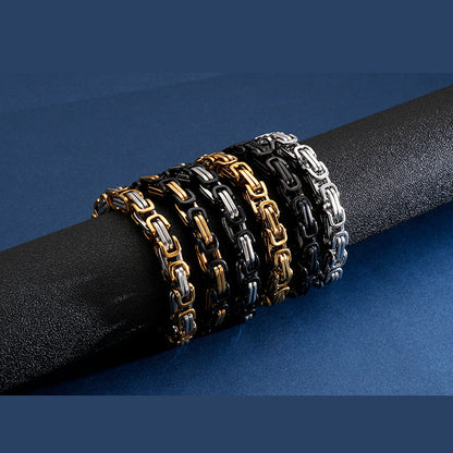 Titan-Optik Bügelkette Armband für Damen & Herren – Mehrere Größen