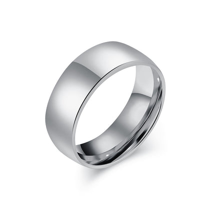 Simple titanium steel ring - High-quality shiny in black &amp; steel colors - 18K gold plating - Unisex design - Fine jewelry for women &amp; men