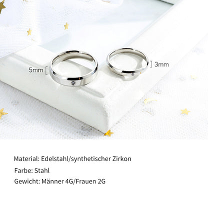 Stainless steel couple rings – hypoallergenic &amp; rust-proof for couples