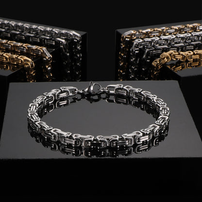 Titan-Optik Bügelkette Armband für Damen & Herren – Mehrere Größen