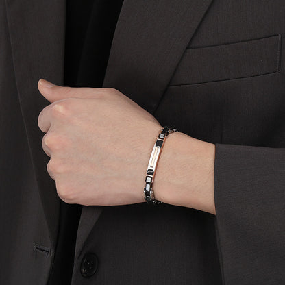 Stainless steel couple bracelets - Modern chain bracelet made of titanium steel for him &amp; her