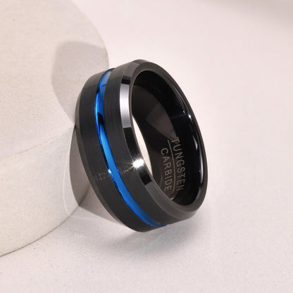 PIOWNN® Wolframkarbid-Herrenring – 8mm
