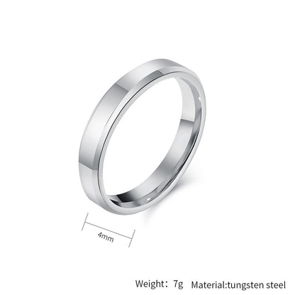 Hochglanz Wolframcarbid-Ring – Zeitloses Unisex-Design in Luxus-Optik