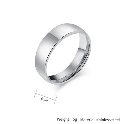 Simple titanium steel ring - High-quality shiny in black &amp; steel colors - 18K gold plating - Unisex design - Fine jewelry for women &amp; men