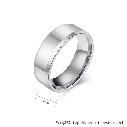 Hochglanz Wolframcarbid-Ring – Zeitloses Unisex-Design in Luxus-Optik