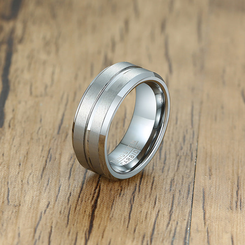 PIOWNN® Wolframkarbid-Herrenring – 8mm