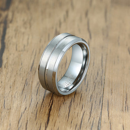 PIOWNN® Wolframkarbid-Herrenring – 8mm