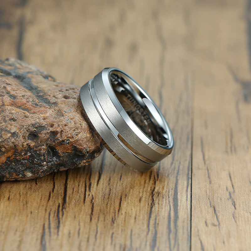 PIOWNN® Wolframkarbid-Herrenring – 8mm