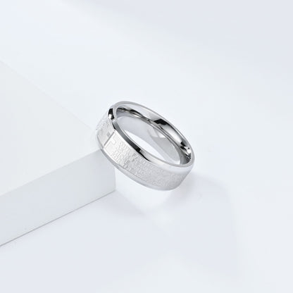 Bible Verse Ring for Men - Stainless Steel Cross Design - Christian Symbol Jewelry