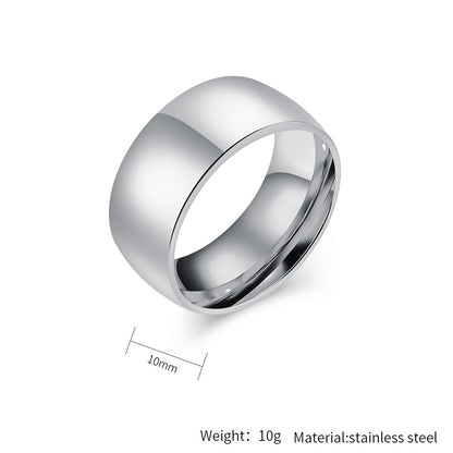 Simple titanium steel ring - High-quality shiny in black &amp; steel colors - 18K gold plating - Unisex design - Fine jewelry for women &amp; men