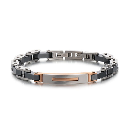 Stainless steel couple bracelets - Modern chain bracelet made of titanium steel for him &amp; her