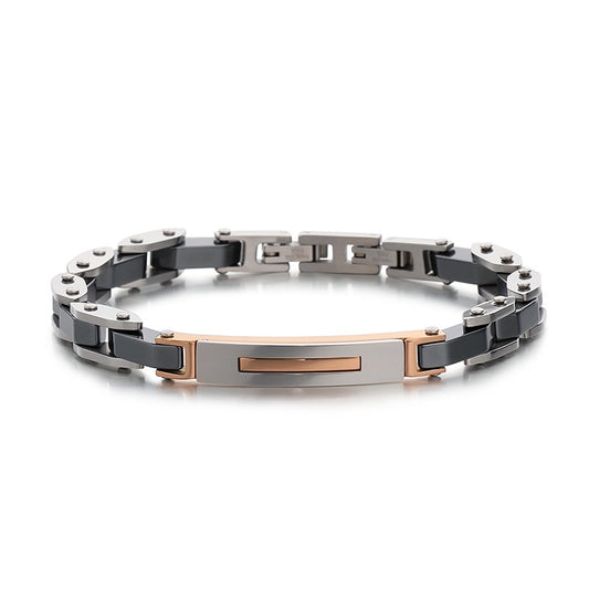 Stainless steel couple bracelets - Modern chain bracelet made of titanium steel for him &amp; her