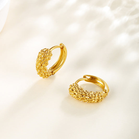 Ear of wheat earrings made of gold-plated copper (1.5 cm)