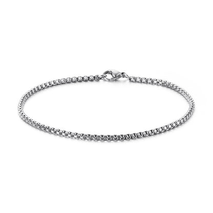 Minimalistisches Herren-Armband aus Edelstahl – Geometrische Eckperlen für Business & Alltag