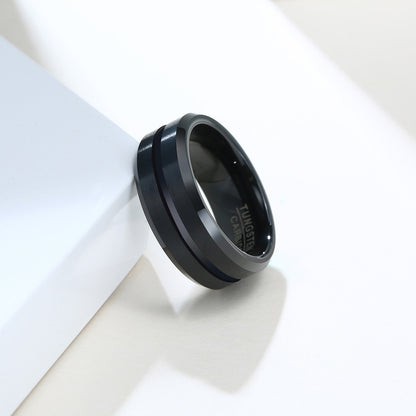 PIOWNN® Wolframkarbid-Herrenring – 8mm