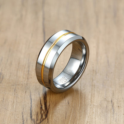 PIOWNN® Wolframkarbid-Herrenring – 8mm