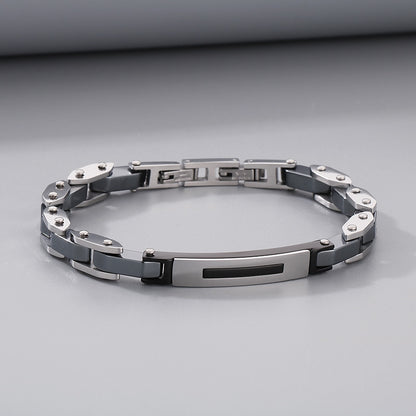 Stainless steel couple bracelets - Modern chain bracelet made of titanium steel for him &amp; her