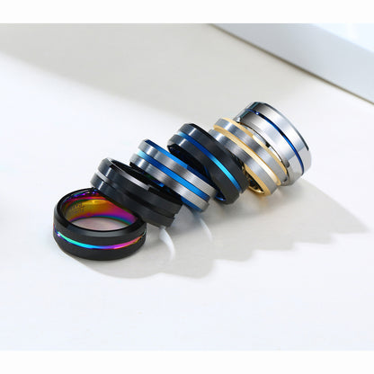 PIOWNN® Wolframkarbid-Herrenring – 8mm
