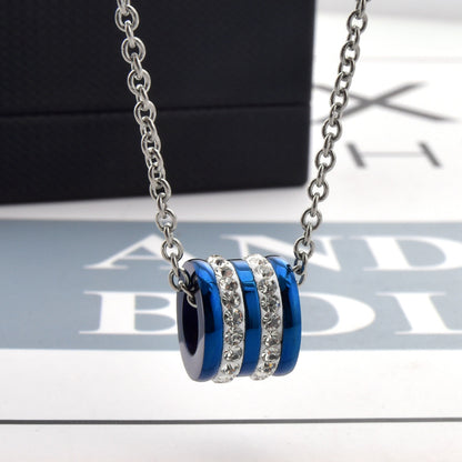 Cylinder Couple Necklaces - Titanium Steel Partner Pendants - Simple Couple Jewelry