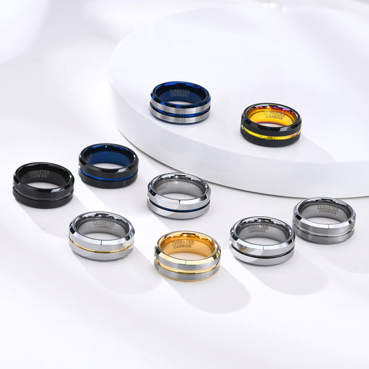 PIOWNN® Wolframkarbid-Herrenring – 8mm