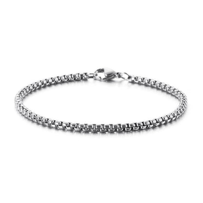 Minimalistisches Herren-Armband aus Edelstahl – Geometrische Eckperlen für Business & Alltag