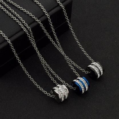 Cylinder Couple Necklaces - Titanium Steel Partner Pendants - Simple Couple Jewelry