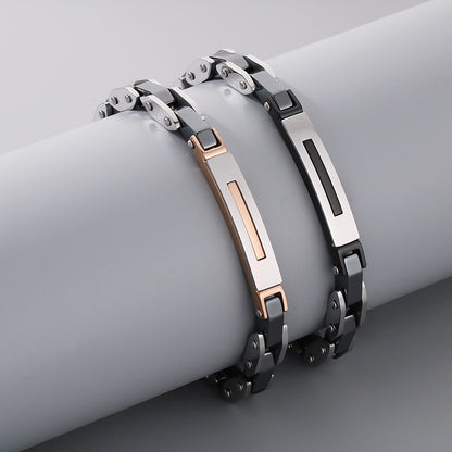 Stainless steel couple bracelets - Modern chain bracelet made of titanium steel for him &amp; her