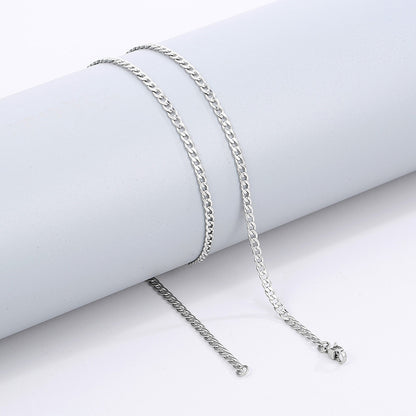 Minimalistische Edelstahl-Kubakette - Schlichte HipHop Halskette für Männer & Frauen - Robustes Cuban Link Chain Design