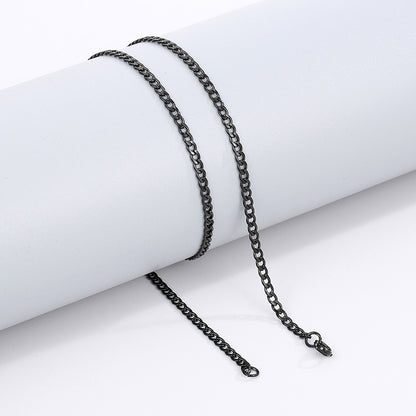 Minimalistische Edelstahl-Kubakette - Schlichte HipHop Halskette für Männer & Frauen - Robustes Cuban Link Chain Design