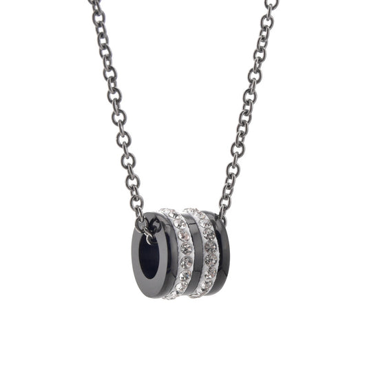 Cylinder Couple Necklaces - Titanium Steel Partner Pendants - Simple Couple Jewelry