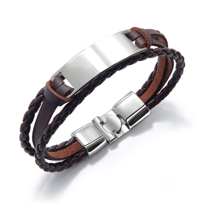 Multi-row PU leather bracelet – vegan &amp; lightweight
