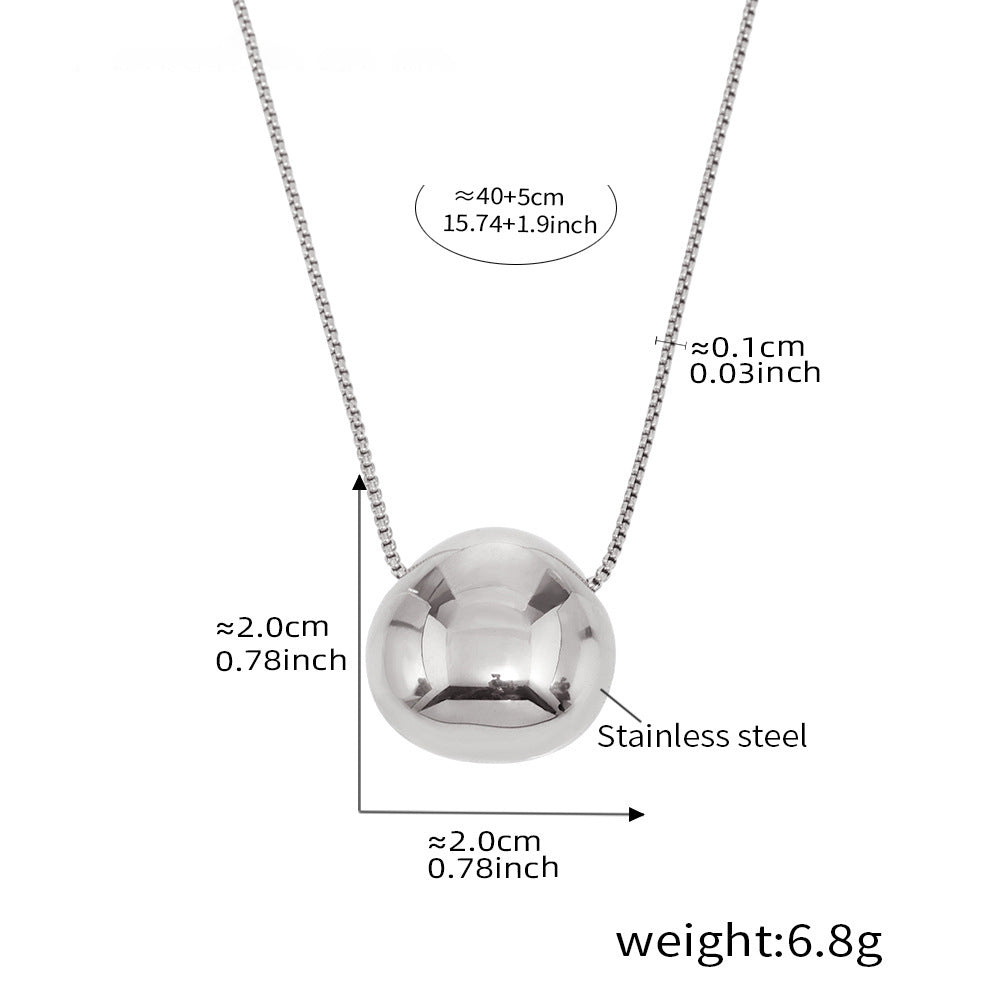 Minimalist round pendant necklace – 18K real gold plating or stainless steel look (optional)