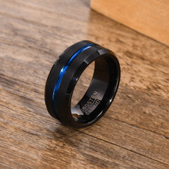 PIOWNN® Wolframkarbid-Herrenring – 8mm