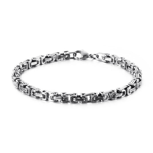 Titan-Optik Bügelkette Armband für Damen & Herren – Mehrere Größen
