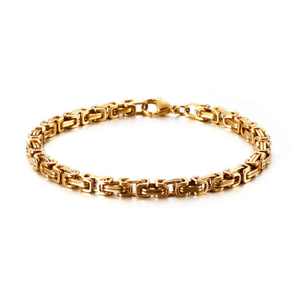 Titan-Optik Bügelkette Armband für Damen & Herren – Mehrere Größen