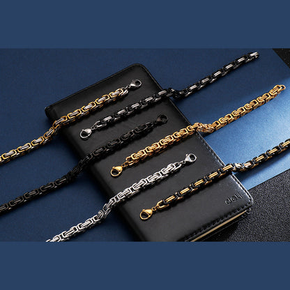 Titan-Optik Bügelkette Armband für Damen & Herren – Mehrere Größen