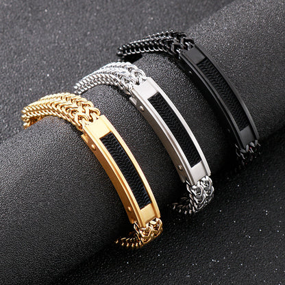 Punk bracelet for men made of stainless steel cube chain with magnetic clasp – Robust &amp; Rebellious