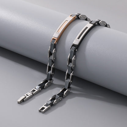 Stainless steel couple bracelets - Modern chain bracelet made of titanium steel for him &amp; her